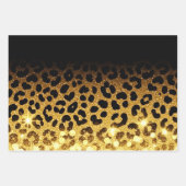 Chic Gold Glitter Leopard Print Pattern Inpakpapier Vel (Voorkant 3)