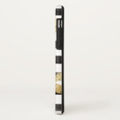 Chic Gold Glitter Lips & Stripes Monogram Case-Mate iPhone Case (Achterkant/links)