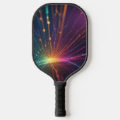 Chic Gold Glitter Monogram Script Naam Pickleball Paddle (Voorkant)