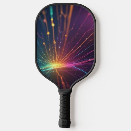 Chic Gold Glitter Monogram Script Naam Pickleball Paddle (Achterkant)
