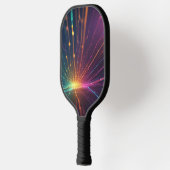 Chic Gold Glitter Monogram Script Naam Pickleball Paddle (Links)