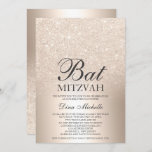 Chic gold glitter ombre metallic chic Bat Mitzvah Kaart<br><div class="desc">Een chic en luxueus geel goudglitter ombre metallische folie met elegante kalligrafische typografie voor een uitnodiging van Bat Mitzvah.</div>