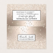 Chic gold glitter ombre metallic sparkles confetti visitekaartje (Buitenkant ongevouwen)