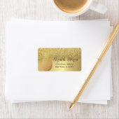 Chic Gold Glitter ombre Pineapple Label (Insitu)