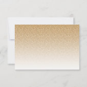 Chic Gold Glitter Ombre RSVP Kaart (Achterkant)
