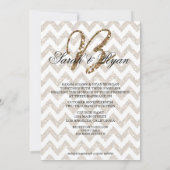 CHIC GOLD GLITTER PRINT WEDDING INVITATION KAART (Achterkant)