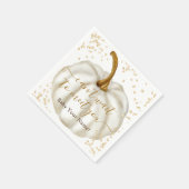 Chic Gold glitter pumpkin waterverf baby shower Servet (Hoek)