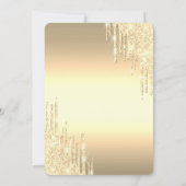 Chic Gold Glitter-schijven Dress Green 18th Birthd Kaart (Achterkant)