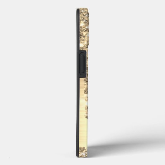 Chic Gold Glitter-schijven Monogram roze metaal Case-Mate iPhone Case (Achterkant / Rechts)