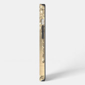 Chic Gold Glitter-schijven Monogram roze metaal iPhone Hoesje (Linkerkant)