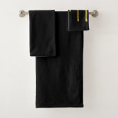 Chic Gold Glitter-schijven Sparkle Black Bad Handdoek (Insitu)