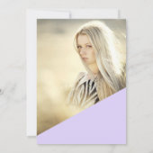 Chic Gold glitter script lavender Sweet 16 foto Kaart (Achterkant)