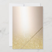 Chic gold glitter script metallic folie Bat Mitzva Kaart (Achterkant)