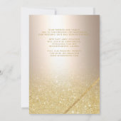 Chic gold glitter script metallic verandering de d save the date (Achterkant)