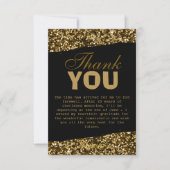Chic Gold Glitter Sparkles Retirement Party 2025 Bedankkaart (Voorkant)