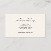 Chic Gold Glitter Star Black Visitekaartje (Achterkant)