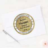 Chic Gold Glitter Stars Product Labels Rhinestones (Envelop)