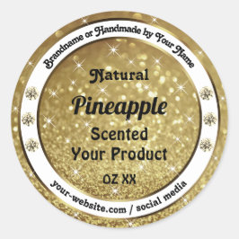 Chic Gold Glitter Stars Product Labels Rhinestones