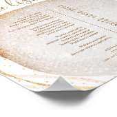 Chic Gold Glitter Stylist Salon Price List Service Poster (Hoek)