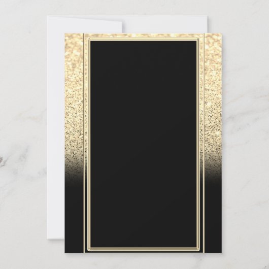 Chic Gold Glitter Sunflower Vrijgezellenfeest Kaart (Achterkant)