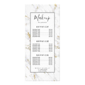 Chic gold glitter white marble elegant patroon reclamekaart (Voorkant)