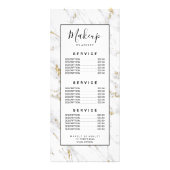 Chic gold glitter white marble elegant patroon reclamekaart (Achterkant)