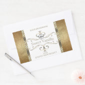 Chic  Gold Glitter White Product Labels Logo (Envelop)