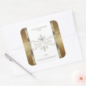 Chic  Gold Glitter White Product Labels Logo (Envelop)