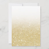 Chic Gold glitter white script vrijgezellenfeest Kaart (Achterkant)