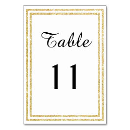 Chic Gold Glittered - Taart - Tabel Card Kaart