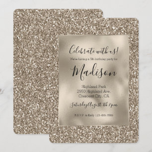 Chic Gold Glitz Stijlvolle Glam Glitter Kaart