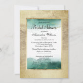 Chic Gold green waterverf glitter Vrijgezellenfees Kaart (Voorkant)