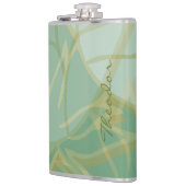 Chic Gold Green White Abstract Heupfles (Links)
