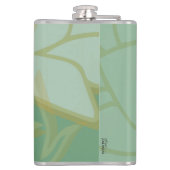 Chic Gold Green White Abstract Heupfles (Achterkant)