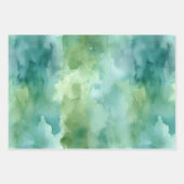 Chic Gold Green White Abstract Inpakpapier Vel (Voorkant 3)