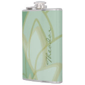 Chic Gold Green White - Abstract patroon Heupfles (Links)