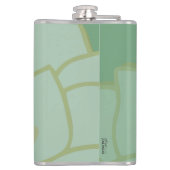 Chic Gold Green White - Abstract patroon Heupfles (Achterkant)