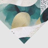Chic Gold Green White Abstract Tissuepapier (Detail)