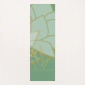 Chic Gold Green White Abstract Yogamat (Voorkant)