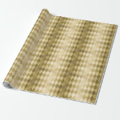 Chic Gold Harlequin Diamond Pattern Cadeaupapier (Uitgerold)