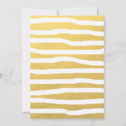 Chic Gold Heart Sla de datum-fotokaart op Save The Date (Achterkant)