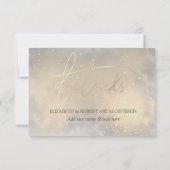 Chic Gold Hearts Wedding & Registry Uitnodiging (Achterkant)