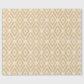 Chic gold ikat tribal diamant patroon cadeaupapier (Vlak)