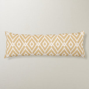 Chic gold ikat tribal diamant patroon lichaamskussen