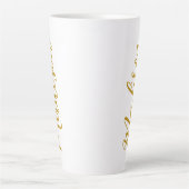 Chic Gold Jouw naam toevoegen Handgeschreven scrip Latte Mok (Voorkant)