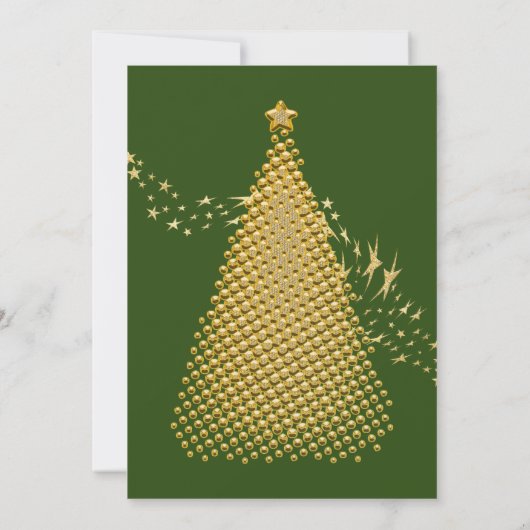 Chic Gold kerstboomfeestdag Kaart (Achterkant)