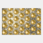 Chic Gold Kerstmis beslaat Silver Sprakles Inpakpapier Vel (Voorkant 3)