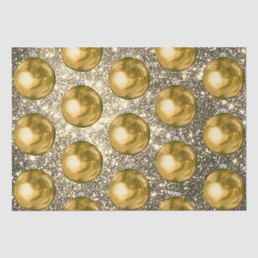 Chic Gold Kerstmis beslaat Silver Sprakles Tissuepapier (Voorkant)