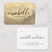 Chic Gold Kiss Visitekaartje (Voorkant / Achterkant)