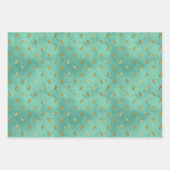 Chic Gold Lantern & Holly Wrapping Paper Sheets (Voorkant 3)